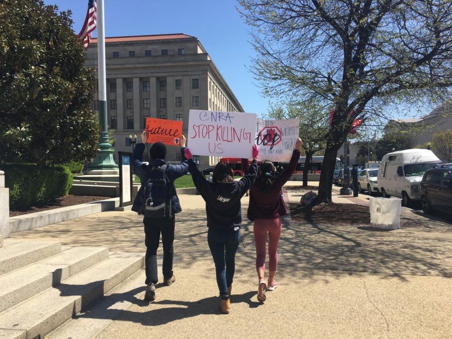 Students walkout for gun reform on nineteenth anniversary of Columbine shooting