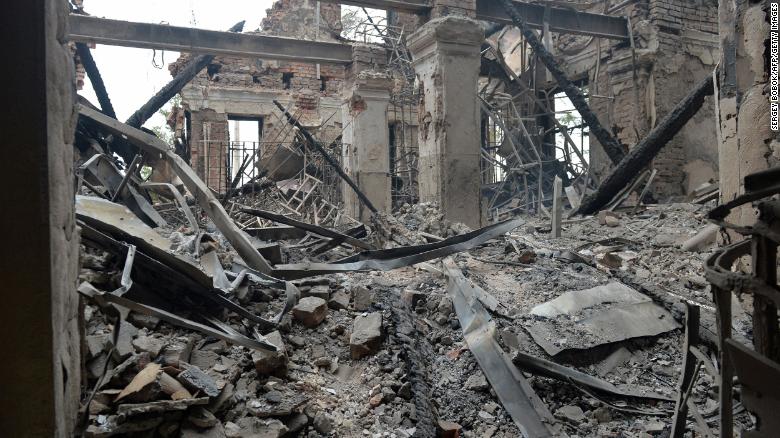 In+the+Ukrainian+city+Kharkiv%2C+Russian+forces+have+bombed+and+destroyed+numerous+residential+and+community+buildings%2C+including+this+school.+